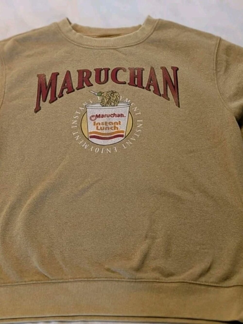 Maruchan Men's L Sweatshirt Logo Graphic Cup Of Noodles Fleece Pullover Ramen